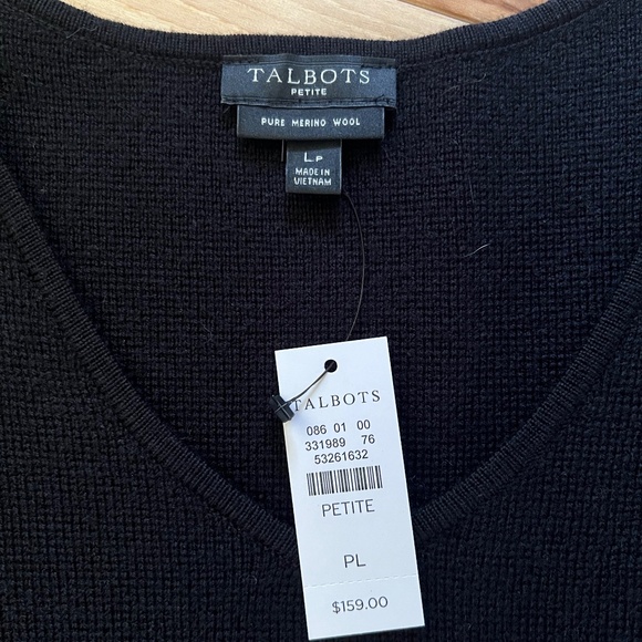 Talbots Black Pure Merino Wool Dress - Picture 2 of 7